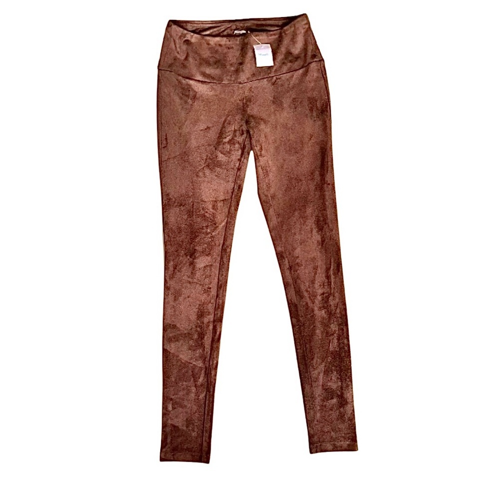 J. McLaughlin NWT | Lori Faux Suede | Mocha Straight Leg Pants | Women’s Size XS